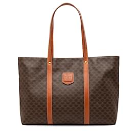 Céline Tote Celine in tela rivestita Brown Macadam