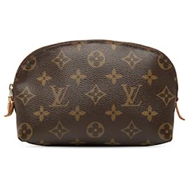 Necessaire Louis Vuitton Brown Monogram Cosmetic Pouch PM
