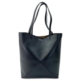 Borsa Tote Loewe Puzzle in nero