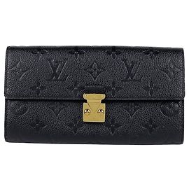 Louis Vuitton Portefeuille Sarah Métis Long Wallet in Black