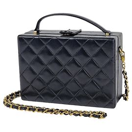Borsa a mano Chanel in pelle nera