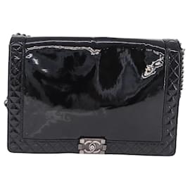 Chanel Reverso Boy Flap Patent Old Medium