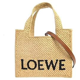 Loewe Paula's Ibiza Logo Convertible Tote Raffia Small