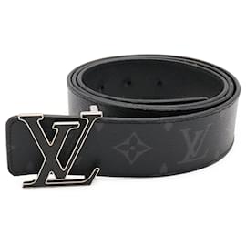 Louis Vuitton Monogram Eclipse Taiga Ceinture LV Initial 40MM Reversible Belt