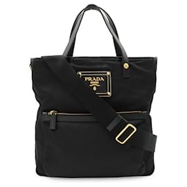 Borsa a spalla/tote Prada in nylon e pelle