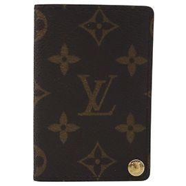 Louis Vuitton Porte Cartes Pression Card Case Monogram Canvas