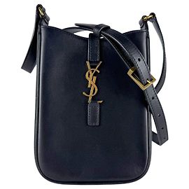 Borsa a tracolla in pelle nera Saint Laurent