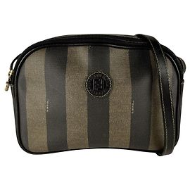Borsa a tracolla Fendi in tela rivestita Pecan