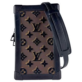 Borsa a tracolla Louis Vuitton Monogram Tuftage Vertical Soft Trunk