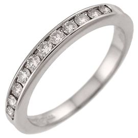 Anello Eternity Tiffany & Co. in Platino con Mezzo Giro di Diamanti