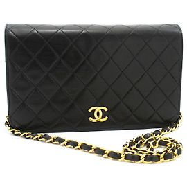 Chanel Vintage Full Flap Quilted Lambskin Small