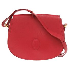 Borsa a tracolla Cartier Must de Leather Red