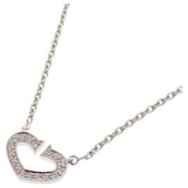 Collana Cartier C Heart 18KWG in oro bianco e diamanti