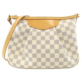 Borsa a tracolla Louis Vuitton Damier Azur Siracusa PM