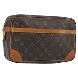 LOUIS VUITTON Monogram Compiegne 28 Clutch Bag M51845 LV Auth 197454