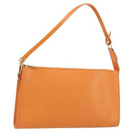 LOUIS VUITTON Epi Pochette Accessoires Orange Mandarin M5294H LV Auth 197554A