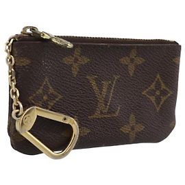 LOUIS VUITTON Monogram Pochette Cles Coin Purse M60033 LV Auth 197563