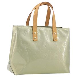 LOUIS VUITTON Monogram Vernis Reade PM Hand Bag Gris M91145 LV Auth am12277V