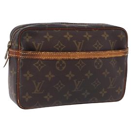 LOUIS VUITTON Monogram Compiegne 23 Clutch Bag M51847 LV Auth ep15682