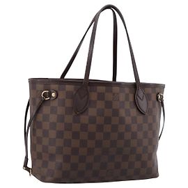 LOUIS VUITTON Damier Ebene Neverfull PM Tote Bag N51109 LV Auth 197447