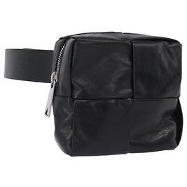 Bolso cinturón BOTTEGA VENETA MAXI INTRECCIATO Cassette Negro Auth BA14968V