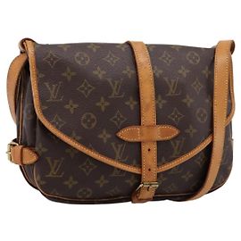 LOUIS VUITTON Monogram Saumur 30 Shoulder Bag M42256 LV Auth ka5757A