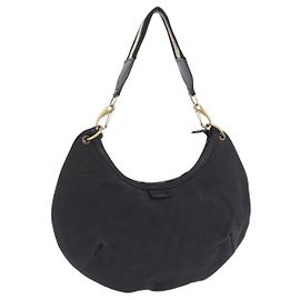 Borsa a tracolla GUCCI Sherry Line Canvas Nero Oro 106663 Auth ka5705