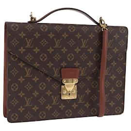 LOUIS VUITTON Monogram Porte Documents Bandouliere Bag M53338 LV Auth 197463A