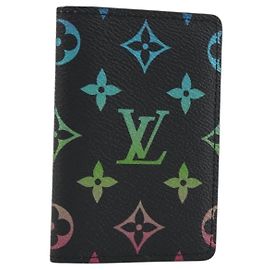 LOUIS VUITTON Iridescent Gradient Organizer De Poch Black M14134 Auth 197016SAM