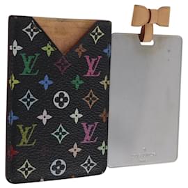 LOUIS VUITTON Monogram Multicolor Etui Specchio a mano Nero M92651 LV Auth 197154V