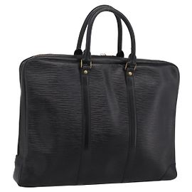 LOUIS VUITTON Epi Porte Documents Voyage Business Bag Black M40321 Auth 197474