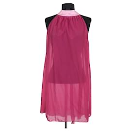 Vestido Galliano de seda rosa L