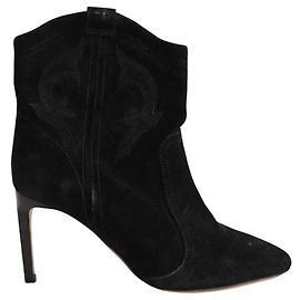 Ba&Sh Westernstiefel aus schwarzem Wildleder