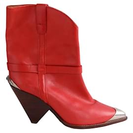 Stivaletti Isabel Marant in pelle rossa taglia 41