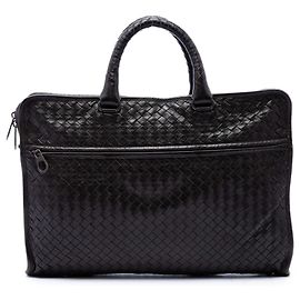 Borsa business Bottega Veneta in Nappa Intrecciato marrone
