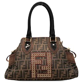 Tote Fendi Zucca Canvas Grommet Etniko Du Jour Marrone