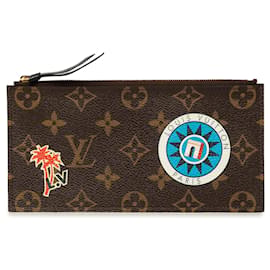 Pouch con zip Louis Vuitton Monogram World Tour Felicie marrone
