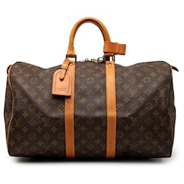 Borsa da viaggio Louis Vuitton Monogram Keepall 45 Marrone