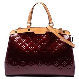 Borsa Satchel Louis Vuitton Monogram Vernis Brea MM Rossa