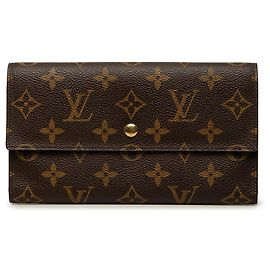 Louis Vuitton Monogram Porte Tresor International Long Wallets Brown