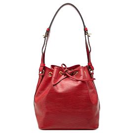 Borsa a secchiello Louis Vuitton Epi Petit Noe rossa