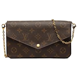 Bolso bandolera Louis Vuitton Monogram Pochette Felicie Marrón