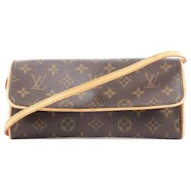Louis Vuitton Pochette Twin GM Monogram Canvas Crossbody Bag in Brown M51852