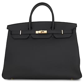 Hermès Borsa Hermes Birkin 40 in pelle Togo nera