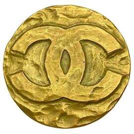 Broche redondo Chanel Coco Mark en oro