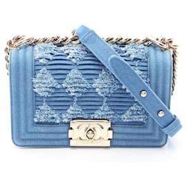 Sac à épaule Chanel Boy Small en denim