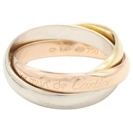 Anello Cartier Trinity in oro bianco, giallo e rosa