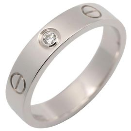 Cartier Mini Love Ring in 18K Weißgold mit Diamant