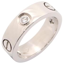 Bague Cartier Love en or blanc 18K avec diamant