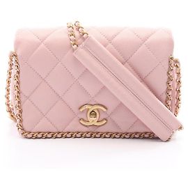 Borsa a tracolla Chanel Matelassé in rosa